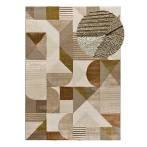 Tapis à relief moderne beige/cuivre 80x150 cm