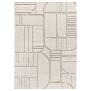 Tapis à relief scandinave blanc/beige 160x230 cm