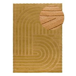 Tapis à relief scandinave moutarde 120x170 cm