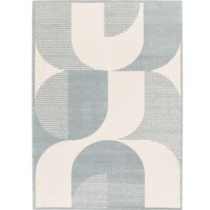 Tapis à reliefs doux à relief géométrique bleu 160x230