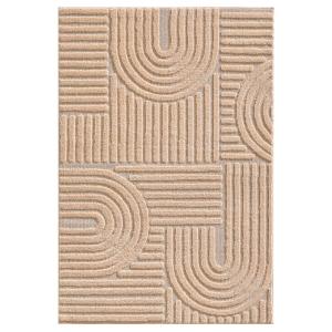 Tapis à reliefs géométriques rose - 80x150 cm