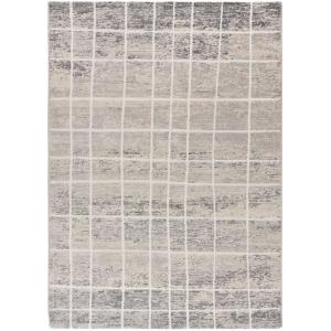 Tapis abstrait avec textures dans les tons gris, 80x150 cm