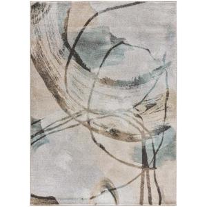 Tapis abstrait beige/gris 120x170 cm