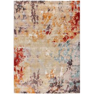 Tapis abstrait beige/multicolore 133x190 cm