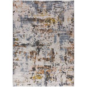 Tapis abstrait beige/rouille/bleu 115x170 cm