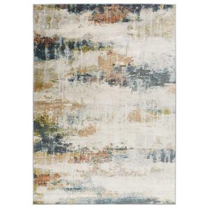 Tapis abstrait en viscose beige 135x195 cm