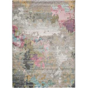 Tapis abstrait gris/multicolore 80x150 cm