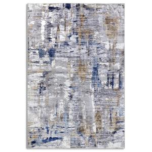 Tapis abstrait moderne 160x230cm bleu et beige - ELLE Decor…