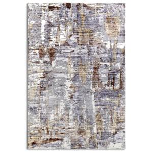 Tapis abstrait moderne 160x230cm cuivre et or - ELLE Decora…