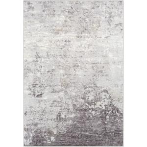 Tapis Abstrait Moderne - Anthracite, Gris et Blanc - 200x27…