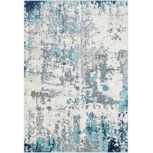 Tapis Abstrait Moderne Bleu/Gris/Blanc 120x170