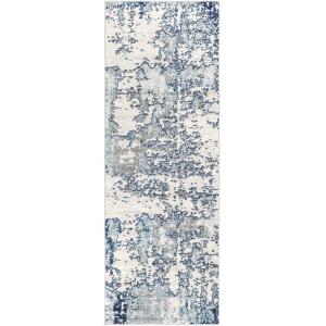 Tapis Abstrait Moderne Bleu/Gris/Blanc 140x200