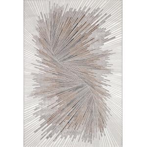 Tapis abstrait moderne, gris, 120 x 170 cm
