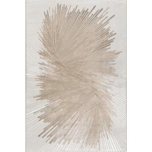 Tapis abstrait moderne, gris, 80 x 300 cm