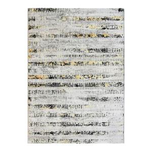 Tapis abstrait moderne gris or 120x170