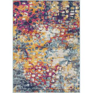 Tapis Abstrait Moderne Multicolore/Orange 160x215