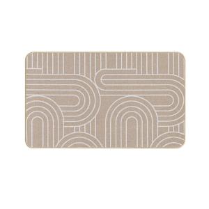Tapis antidérapant imprimé design Blanc 45 x 75 cm