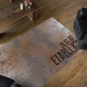 Tapis antidérapant - vinyle - int./ext. - Marron - 50x120cm