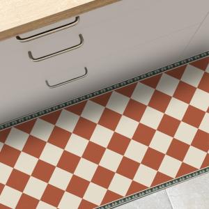 Tapis antidérapant - vinyle - int./ext. - Rouge - 120x200cm