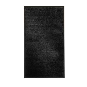 Tapis antipoussières en textile noir 90x120cm