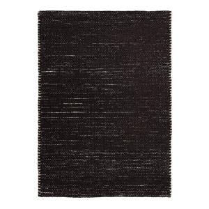 Tapis artisanal en jute coton chenille noir 120x170
