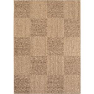 Tapis Aspect jute à motifs carrés 80x250cm