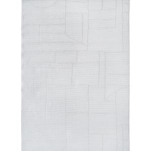 Tapis aspect jute blanc ivoire 120x160