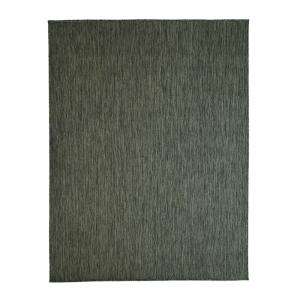 Tapis  aspect jute vert foncé 133x170