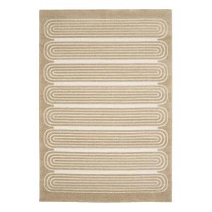 Tapis avec effet relief très doux marron 160 x 230