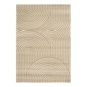 Tapis avec effet relief très doux marron 200 x 290
