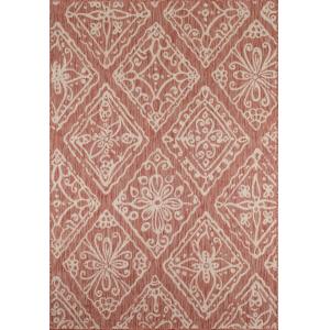 Tapis avec ornement floral rose - 70x140