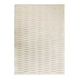 Tapis avec relief motif horizontal naturel 120x170