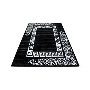 Tapis  baroque en polypropylène noir 120x170