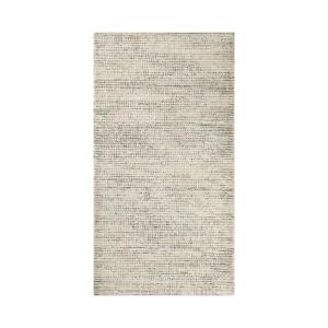 Tapis beige et bleu tufté main à relief  70x140