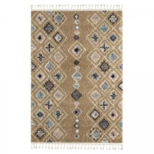 Tapis berbère 120x170 tissé motif saharien PASTEL E jaune