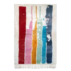 Tapis berbère authentique marocain laine beige 140  x 200