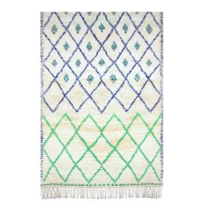 Tapis berbère authentique marocain laine bleu 160  x 230