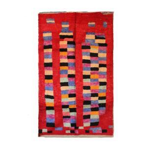 Tapis berbère authentique pure laine rouge 167 x 274