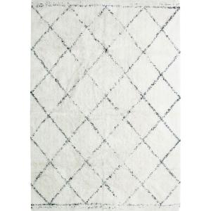 Tapis berbère en coton motifs losanges écru naturel 160x230…