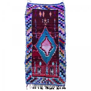 Tapis berbère en tissu recyclé Fait main 120x230 Multicolor…