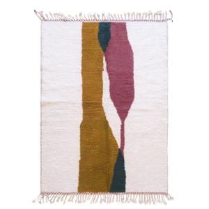 Tapis berbère ethnique chic au design épuré en laine 175 x…