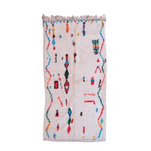 Tapis berbere marocain pure laine multicolore 137 x 250  cm