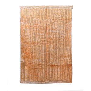 Tapis berbère marocain pure laine orange 217 x 312