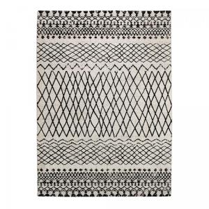 Tapis berbère motif ethnic, idéal pour un salon, beige 120x…