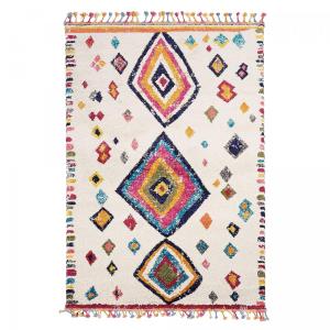 Tapis berbère motif ethnic, idéal pour un salon, multicolor…