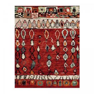 Tapis berbère motif ethnic, idéal pour une chambre, rouge 8…