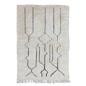 Tapis berbère original marocain laine noir blanc Casablanca…