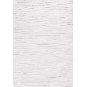 Tapis blanc intérieur et extérieur motif vague 120x160 cm