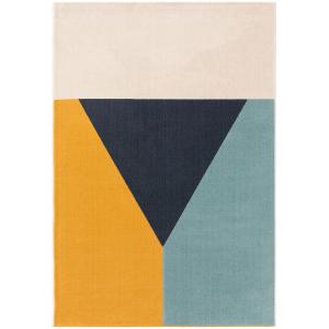 Tapis bleu/jaune 120x170