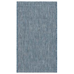 Tapis bleu marine / gris 61 x 109 cm